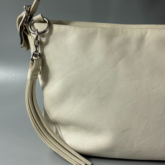 COACH # 1417 Off-White Leather Top Zip Shoulder Bag - Picture 2 of 13